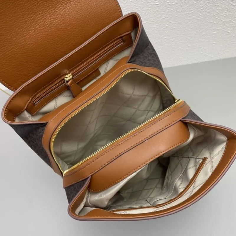 Michael Kors Brown Signature Backpack H08086 - Image 8