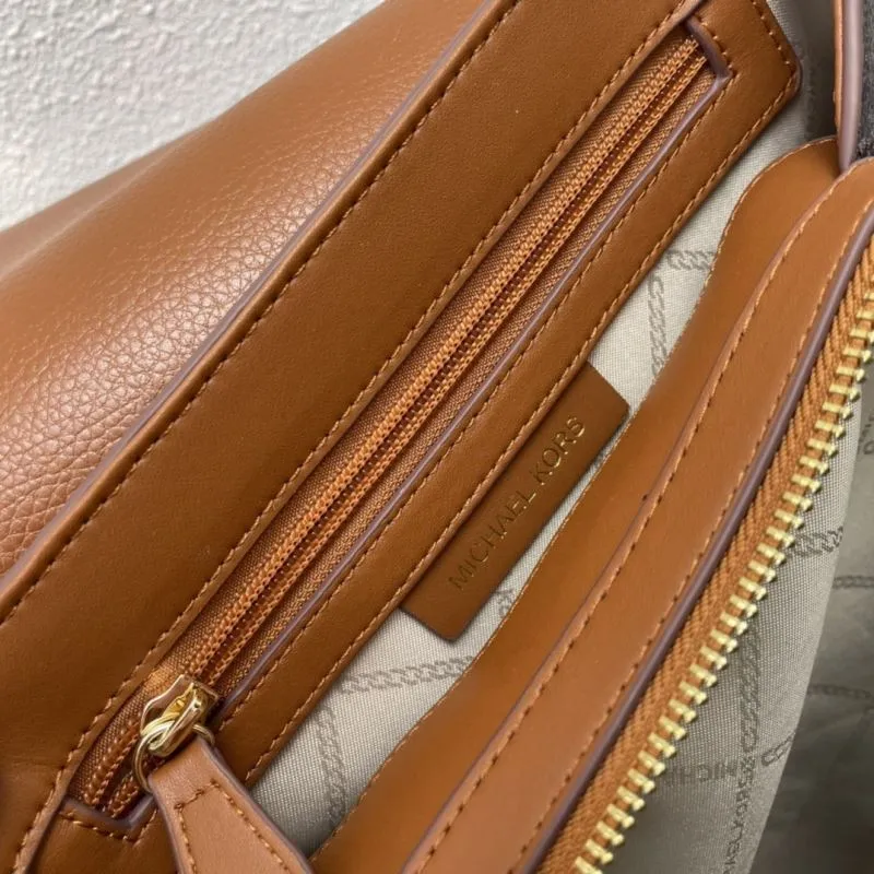 Michael Kors Brown Signature Backpack H08086 - Image 9