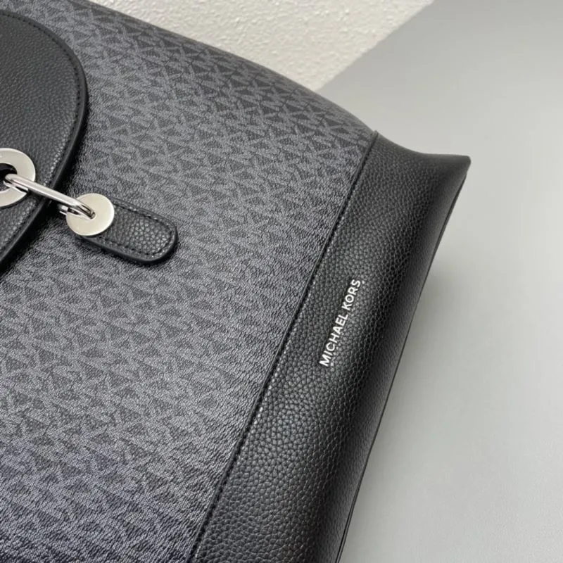 Michael Kors Black Monogram Backpack H08086 - Image 5
