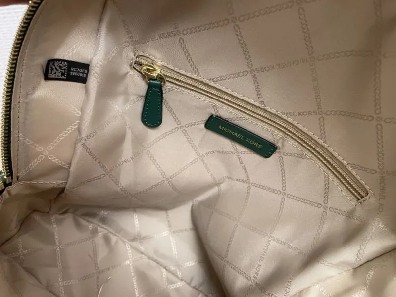 Michael Kors Green Monogram Women's Backpack J08288 32cm - Image 9