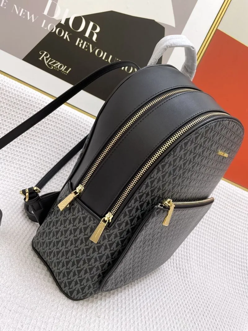 Michael Kors J08288 Black Monogram Women's Backpack 32cm - Image 4