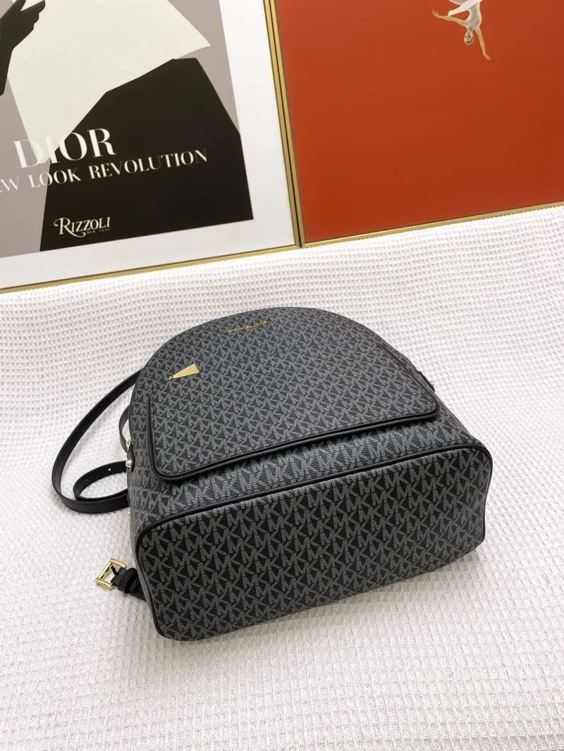 Michael Kors J08288 Black Monogram Women's Backpack 32cm - Image 7