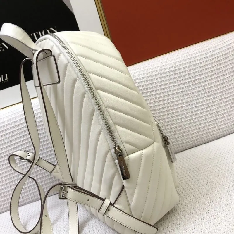 Michael Kors White Leather Backpack 8072-1 - Image 4