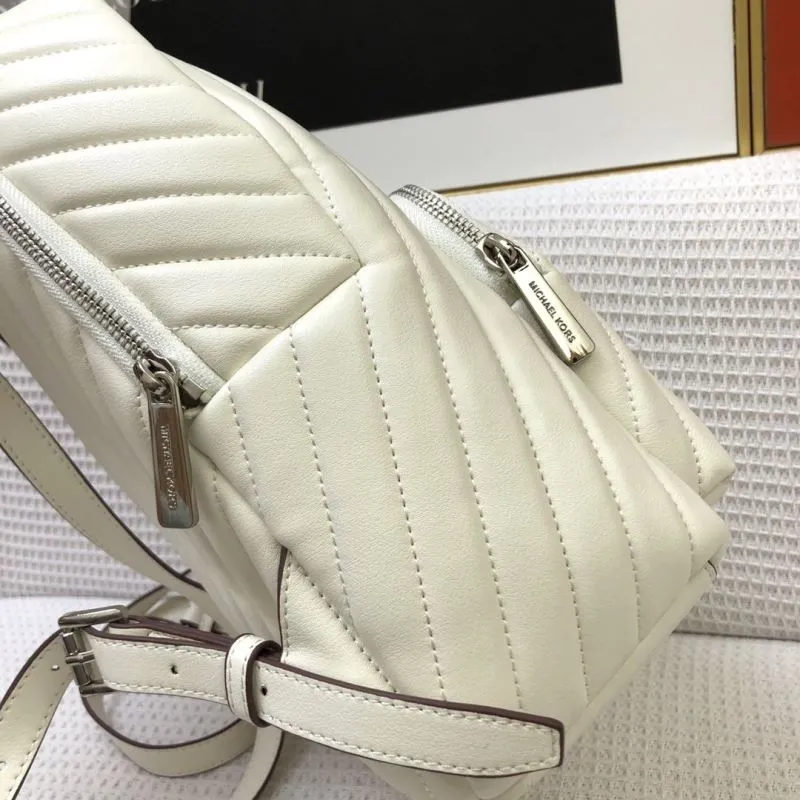 Michael Kors White Leather Backpack 8072-1 - Image 5