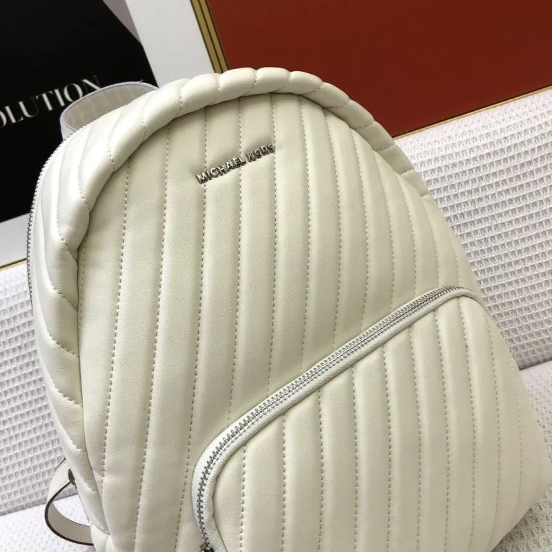 Michael Kors White Leather Backpack 8072-1 - Image 6