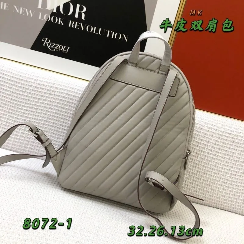 Michael Kors Gray Leather Backpack 8072-1 - Image 3