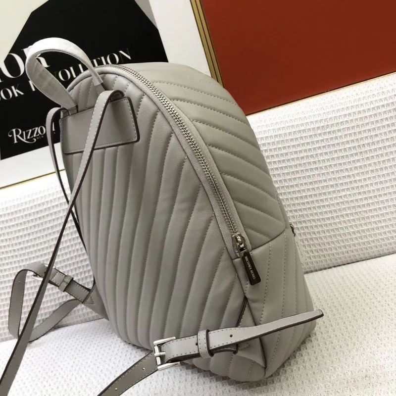 Michael Kors Gray Leather Backpack 8072-1 - Image 4