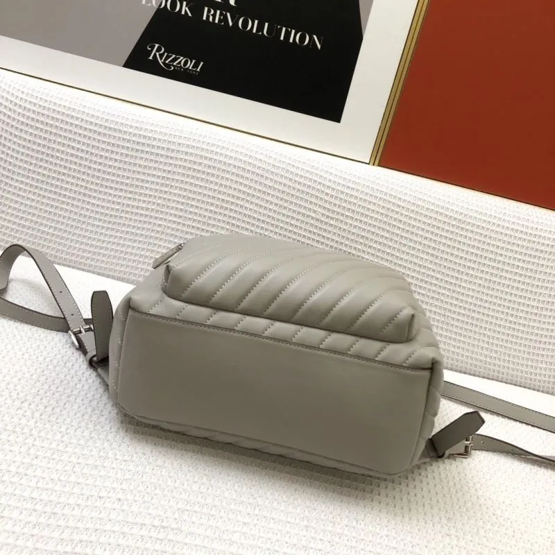 Michael Kors Gray Leather Backpack 8072-1 - Image 7