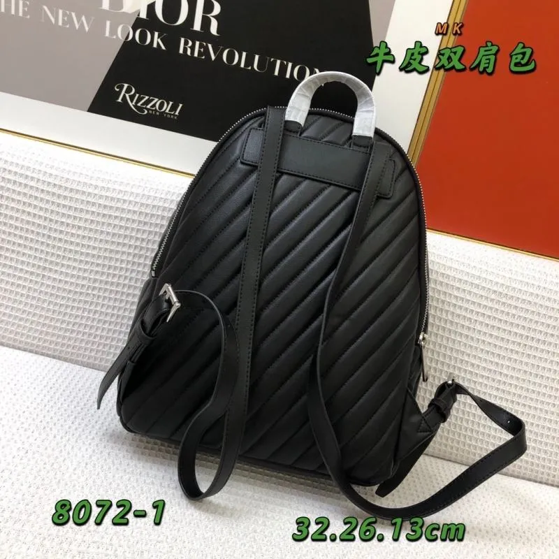 Michael Kors Black Quilted Leather Backpack 8072-1 - Image 3