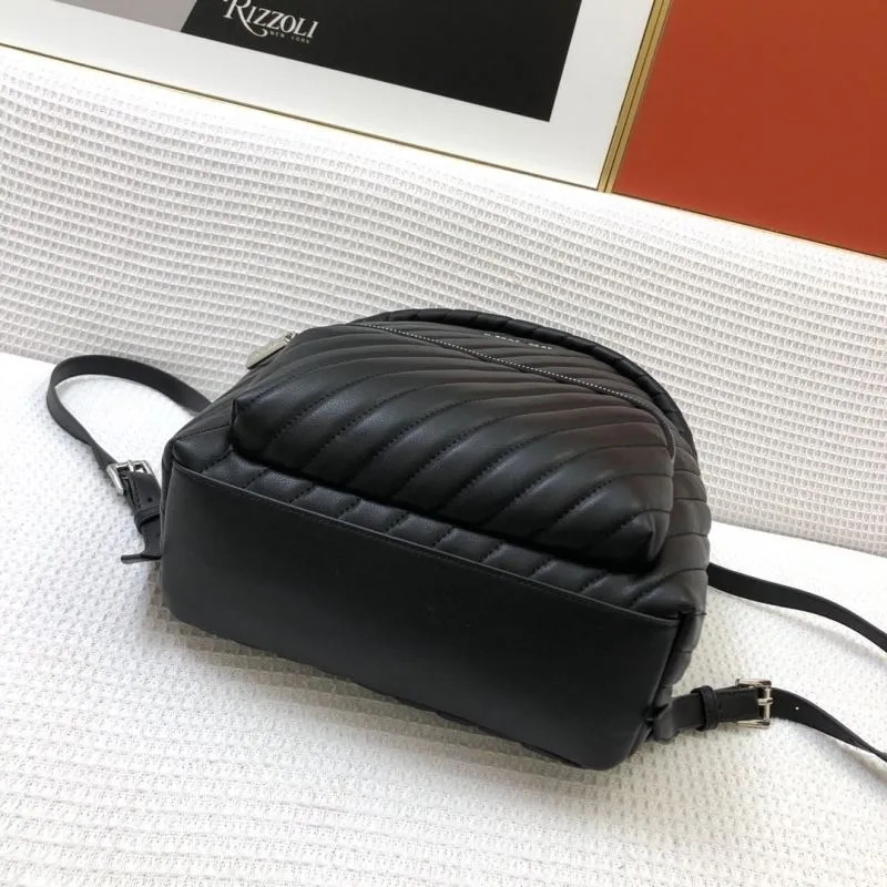 Michael Kors Black Quilted Leather Backpack 8072-1 - Image 7
