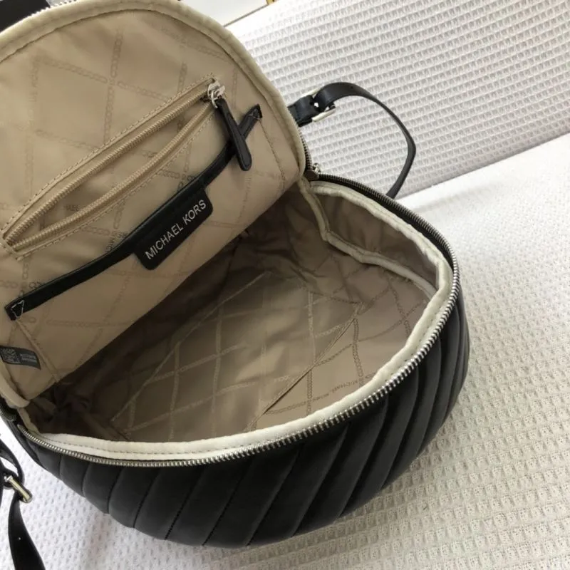 Michael Kors Black Quilted Leather Backpack 8072-1 - Image 8