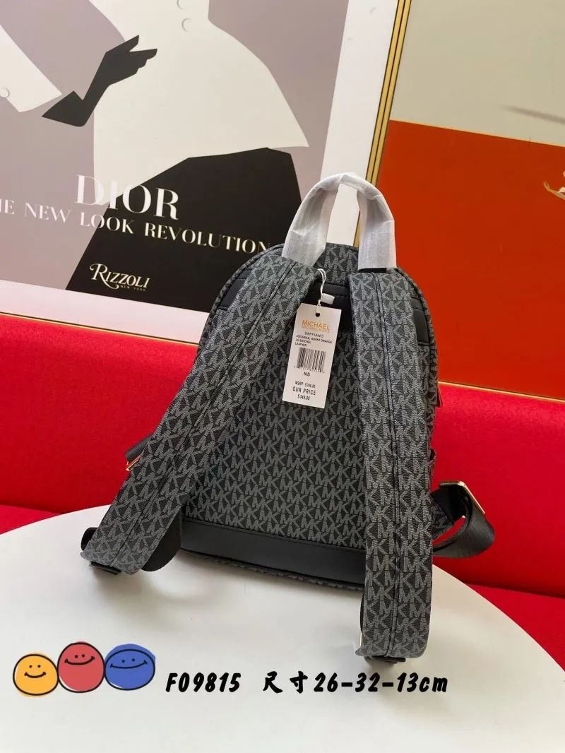 MK F09815 Black Monogram Backpack - Image 3