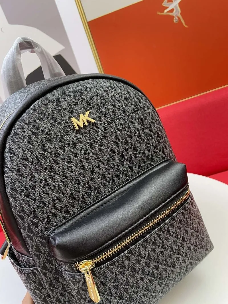 MK F09815 Black Monogram Backpack - Image 4