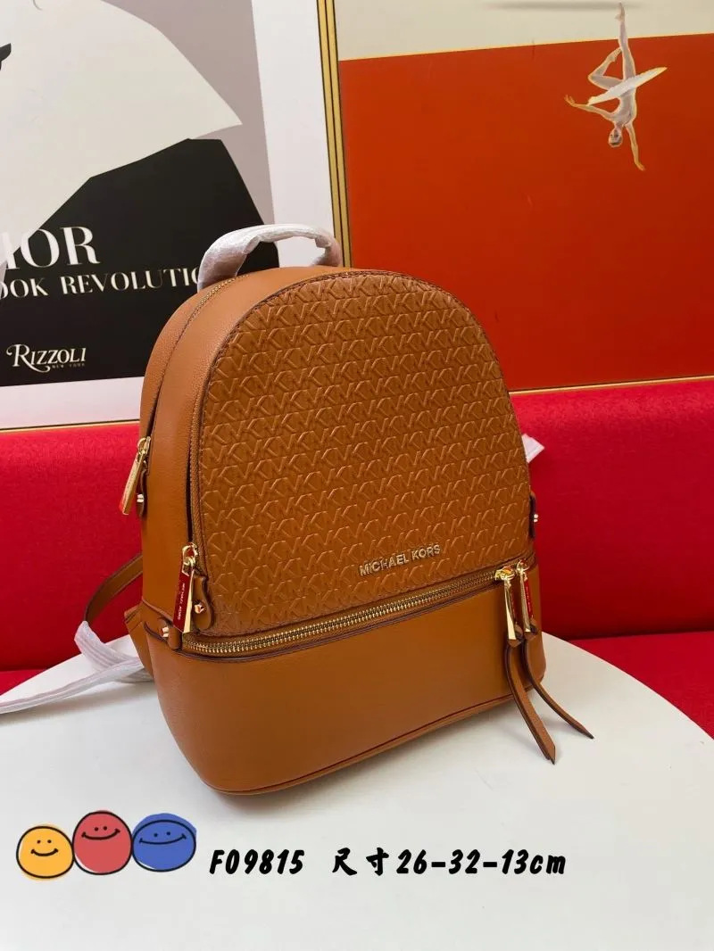 Michael Kors Brown Leather Backpack F09815 - Image 3