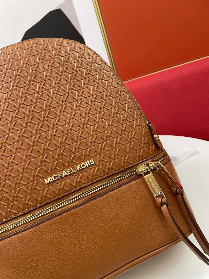 Michael Kors Brown Leather Backpack F09815 - Image 4