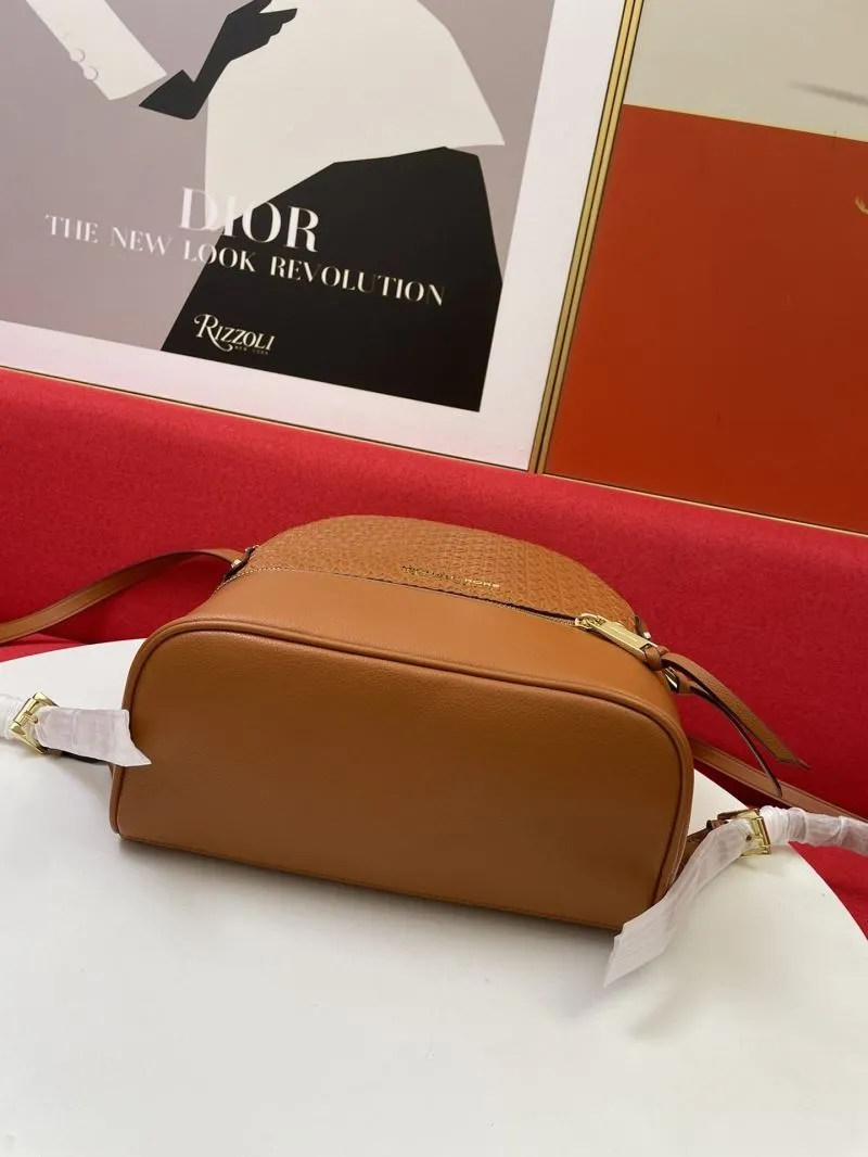 Michael Kors Brown Leather Backpack F09815 - Image 7