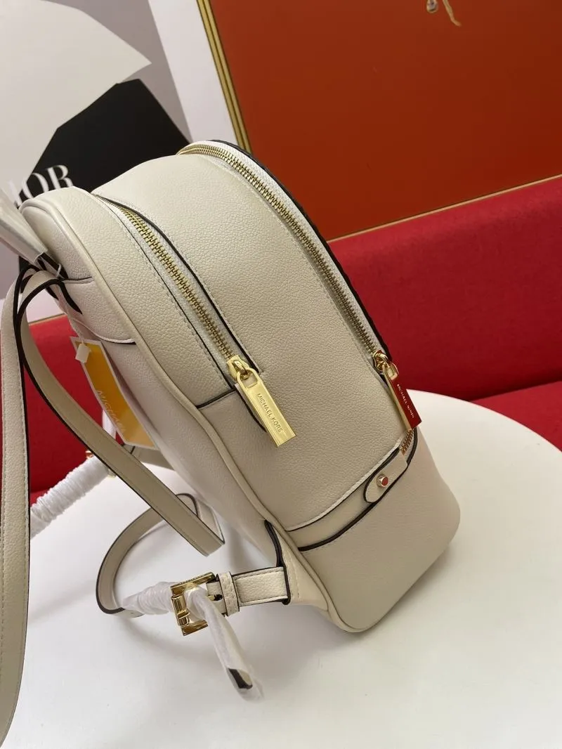 Michael Kors Ivory Leather Backpack F09815 - Image 5
