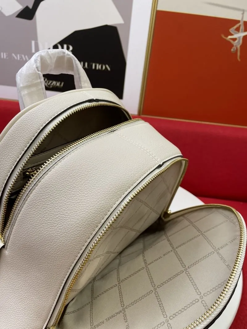 Michael Kors Ivory Leather Backpack F09815 - Image 8