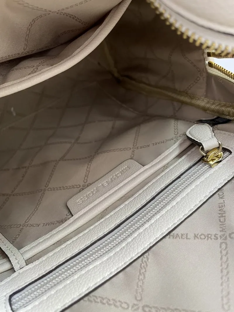 Michael Kors Ivory Leather Backpack F09815 - Image 9