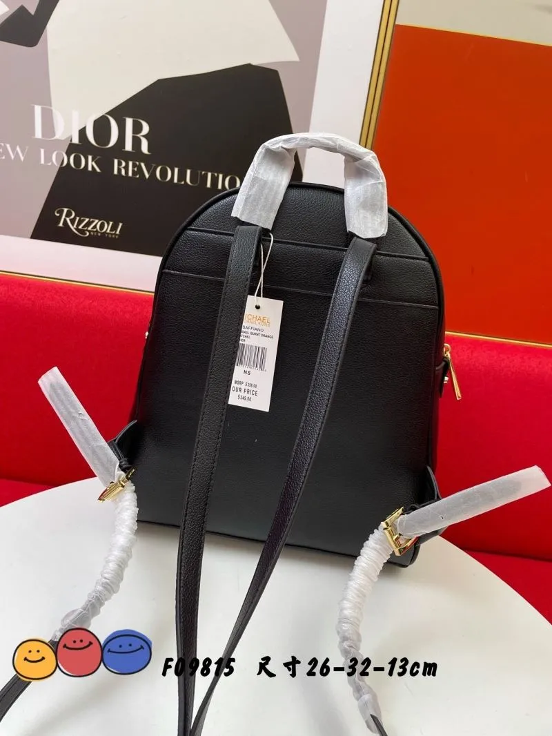 Alternative view of Michael Kors Black Leather Backpack F09815 Size 26-32-13cm