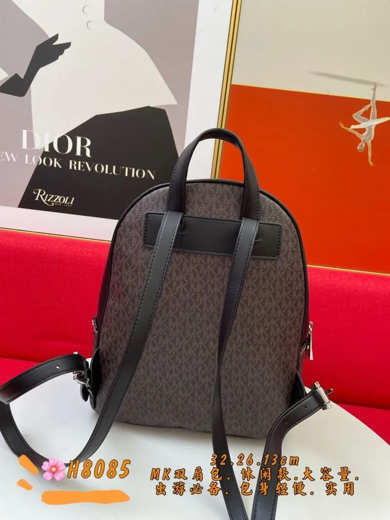 Michael Kors H8085 Brown Casual Backpack - Image 3