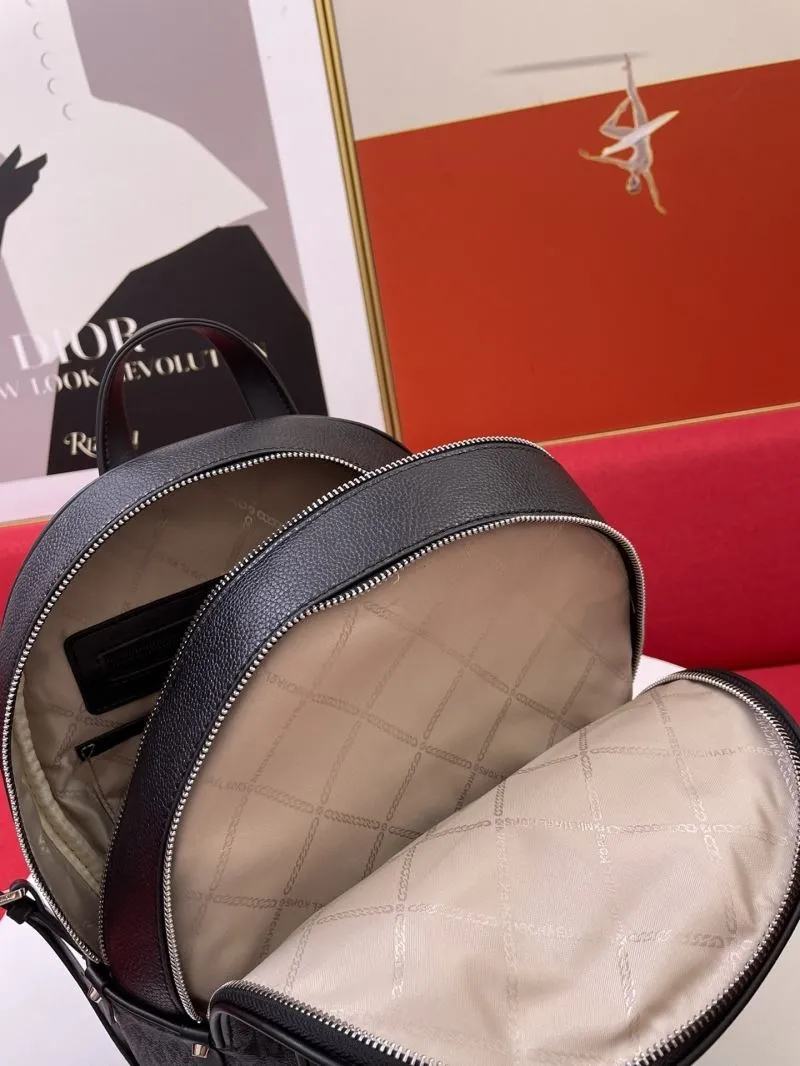 Michael Kors H8085 Black Monogram Backpack - Image 8