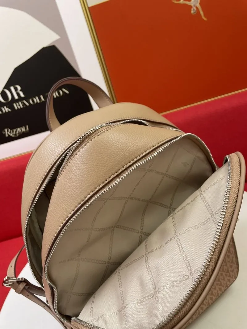 Michael Kors H8085 Beige Monogram Casual Backpack - Image 8