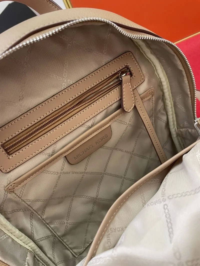 Michael Kors H8085 Beige Monogram Casual Backpack - Image 9