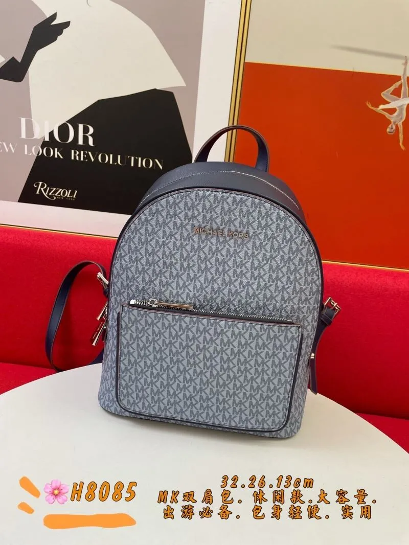 Michael Kors H8085 Gray Navy Backpack