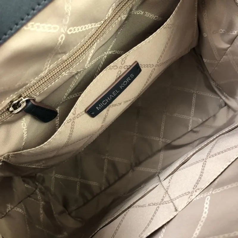 Michael Kors Monogram Backpack 8071 White Black - Image 9