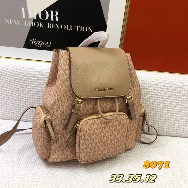 Alternative view of Michael Kors Beige Monogram Backpack 8071