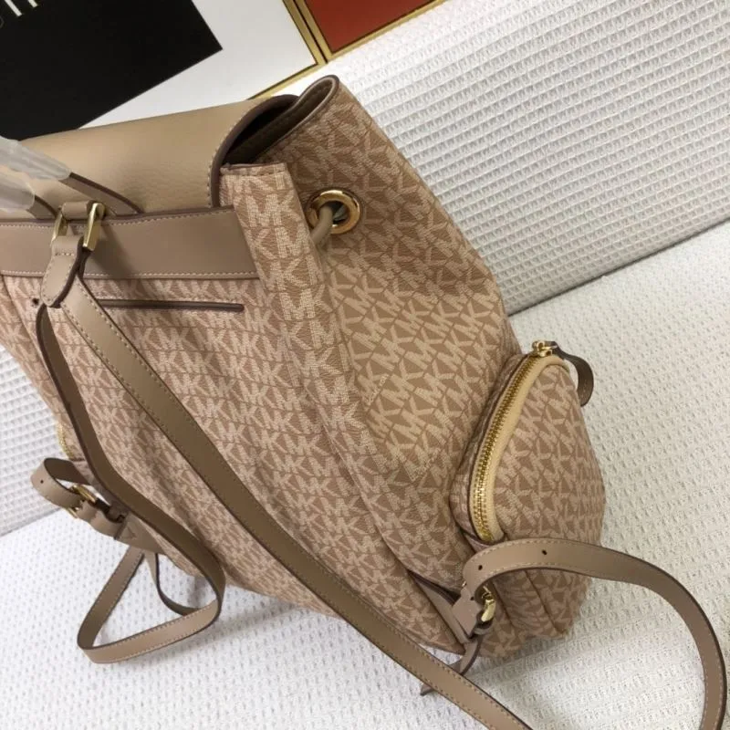 Michael Kors Beige Monogram Backpack 8071 - Image 4