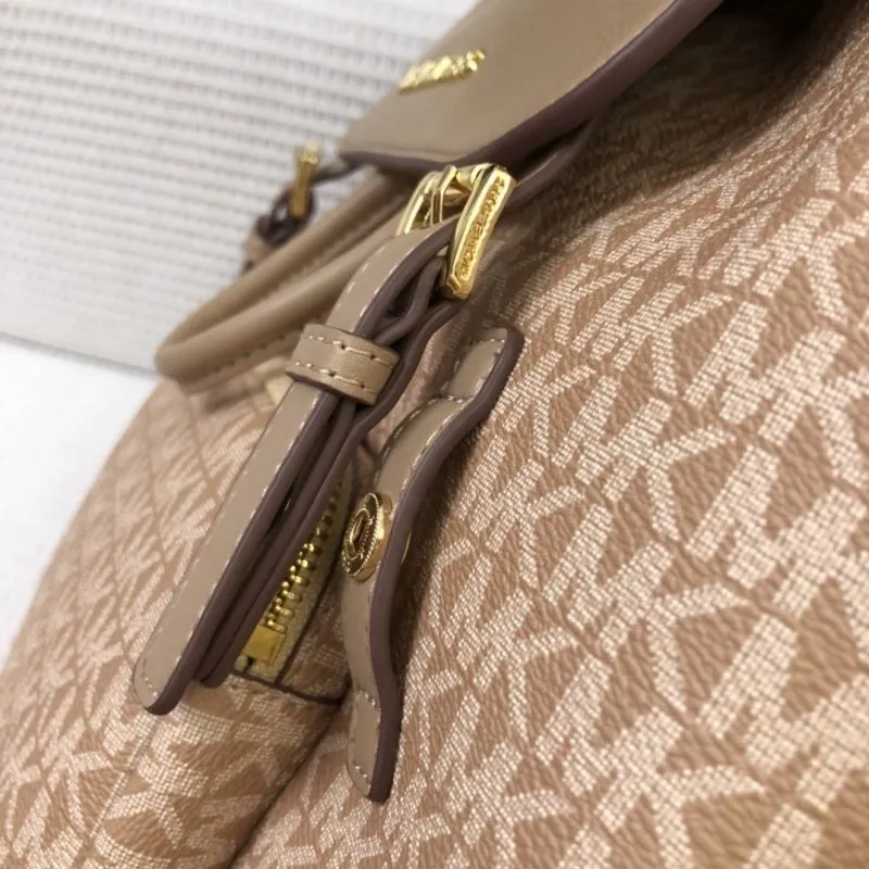Michael Kors Beige Monogram Backpack 8071 - Image 6