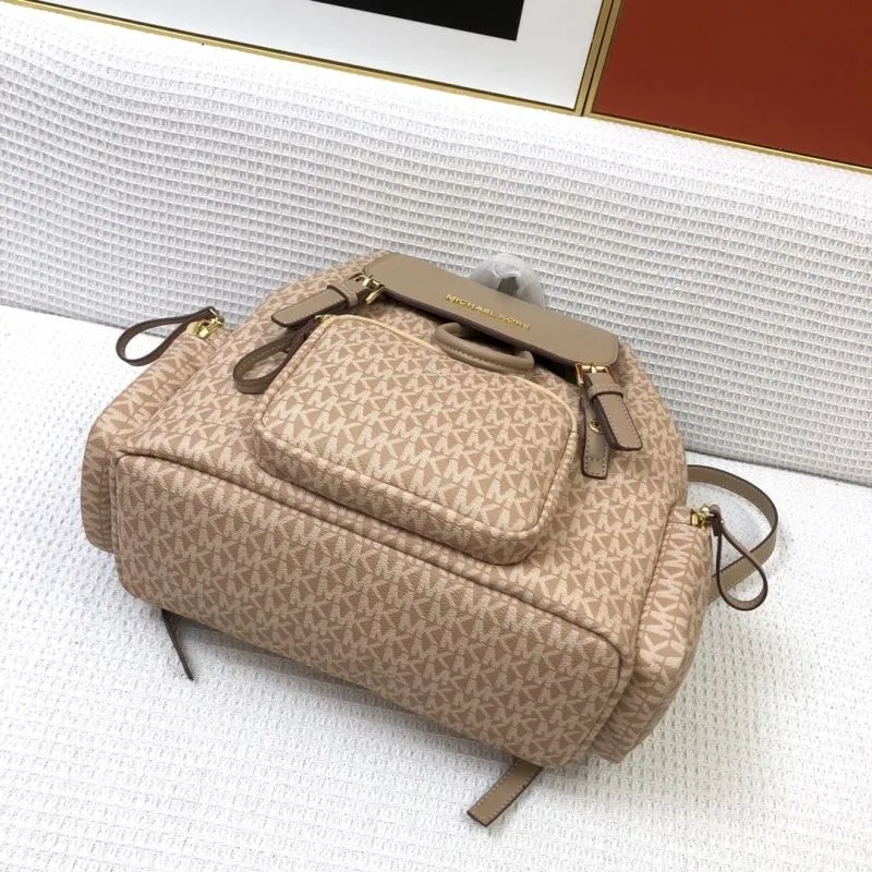 Michael Kors Beige Monogram Backpack 8071 - Image 7