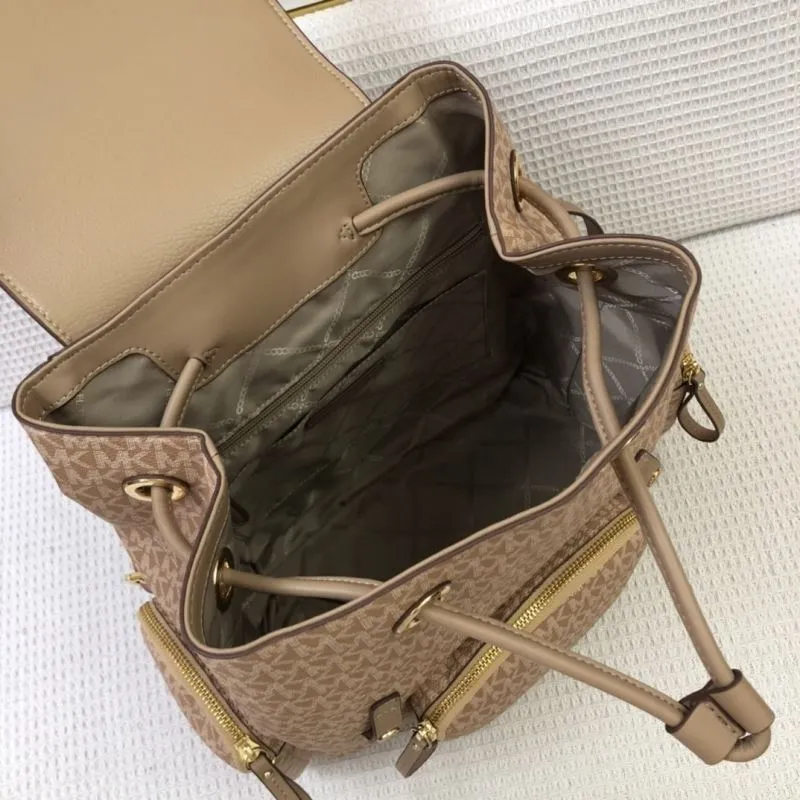 Michael Kors Beige Monogram Backpack 8071 - Image 8