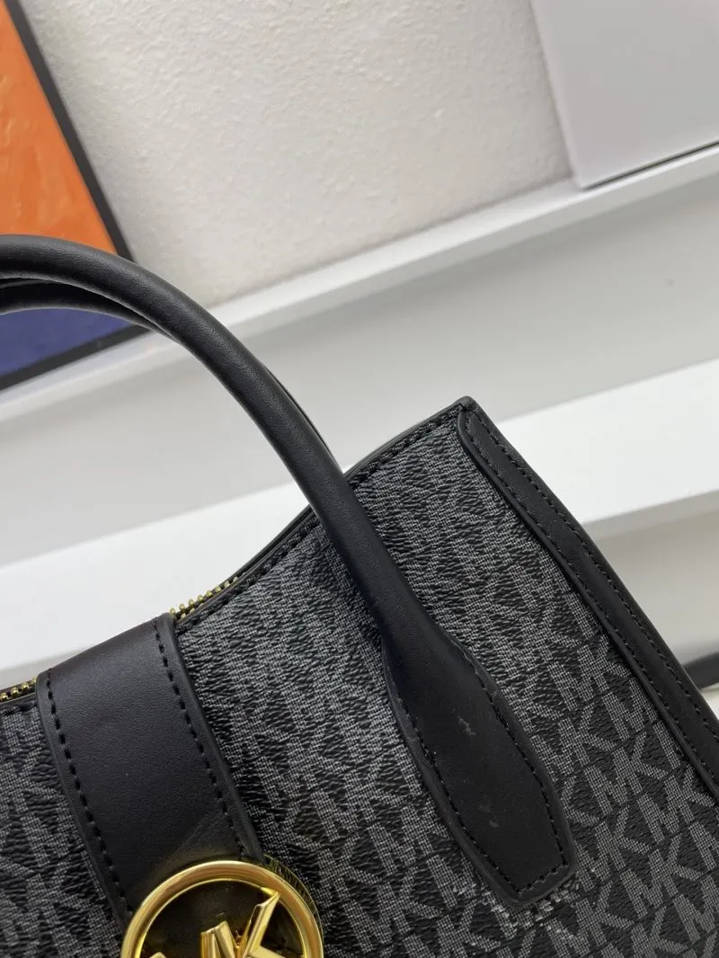 Michael Kors Black Monogram Tote Bag 25cm H02065 - Image 4