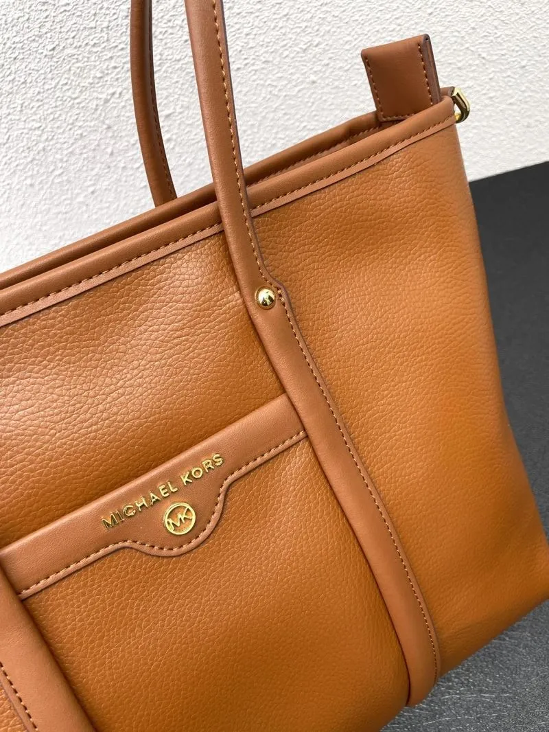 Michael Kors Brown Leather Tote Bag H02052 35cm - Image 5