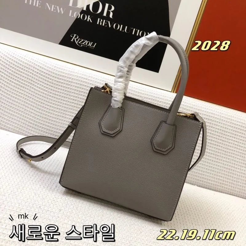 Michael Kors 2028 Gray Beige Crossbody Tote Bag - Image 3