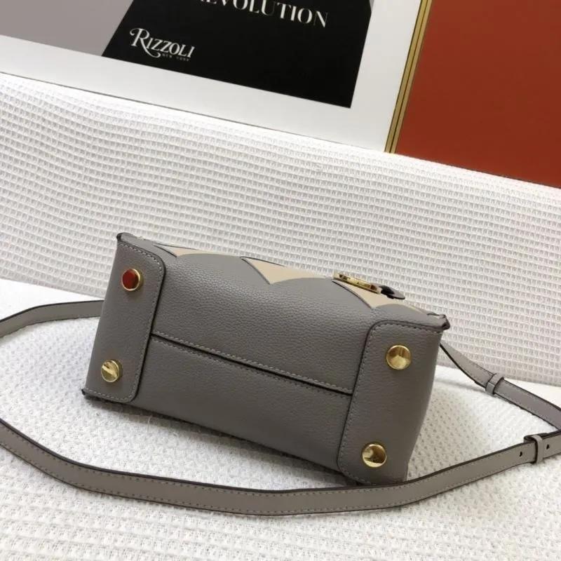 Michael Kors 2028 Gray Beige Crossbody Tote Bag - Image 6