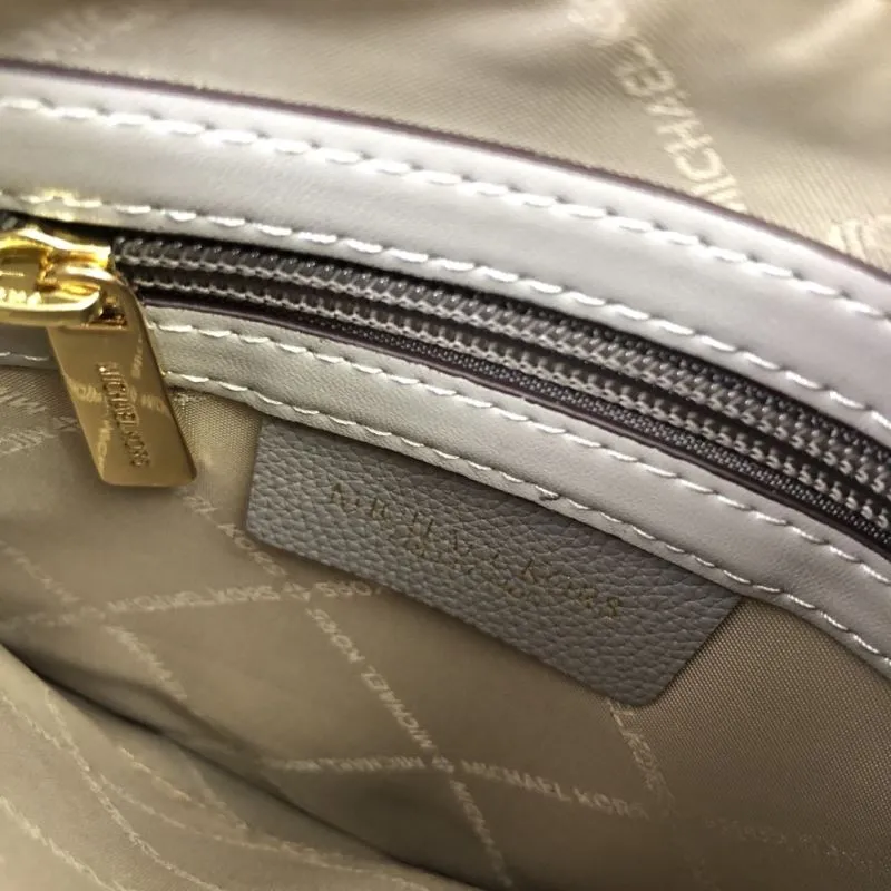 Michael Kors 2028 Gray Beige Crossbody Tote Bag - Image 9