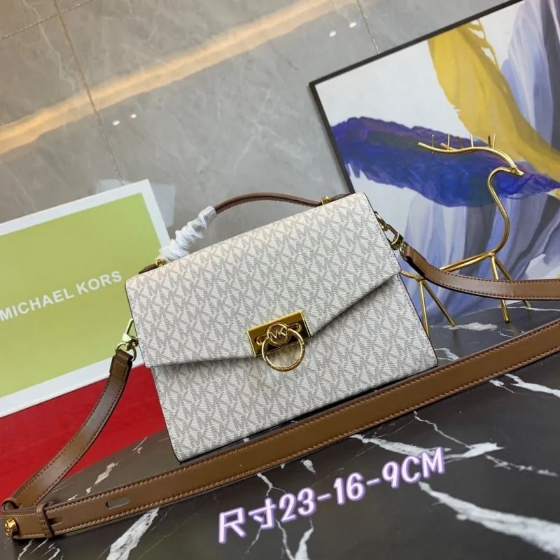 Michael Kors Beige Monogram Crossbody Handbag
