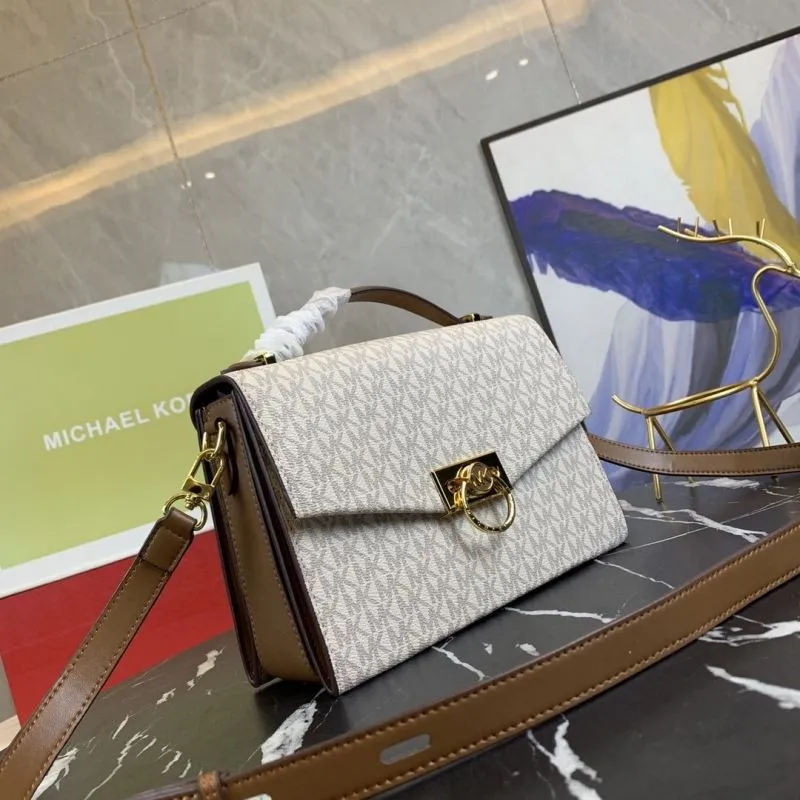 Alternative view of Michael Kors Beige Monogram Crossbody Handbag