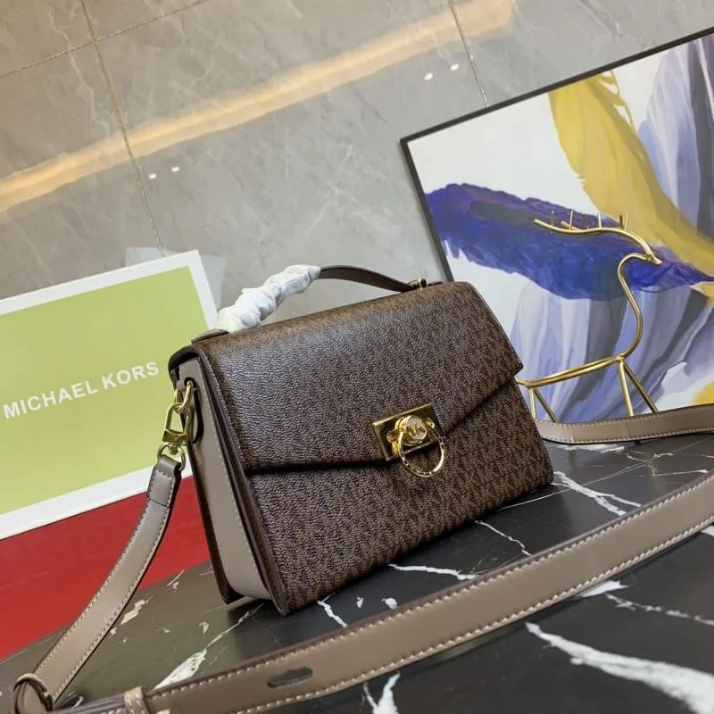 Alternative view of Michael Kors Brown Monogram Crossbody Handbag