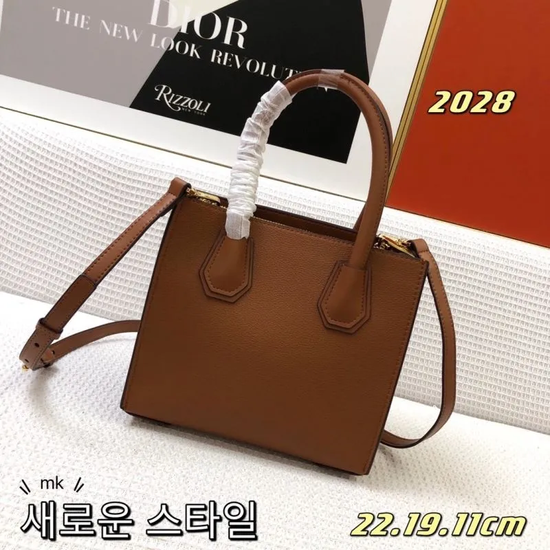 Michael Kors Brown Leather Tote Handbag - Image 3