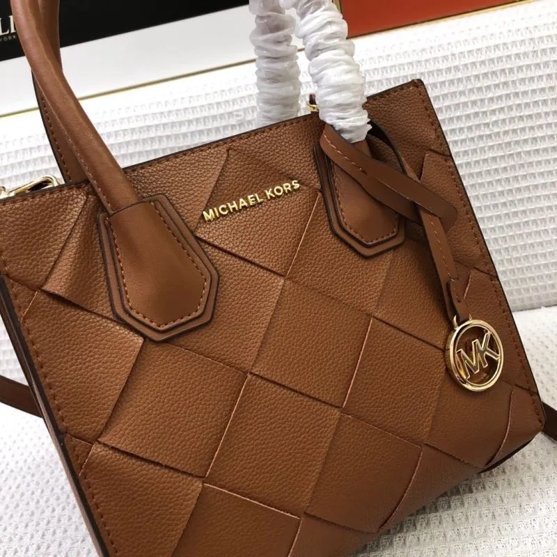 Michael Kors Brown Leather Tote Handbag - Image 4