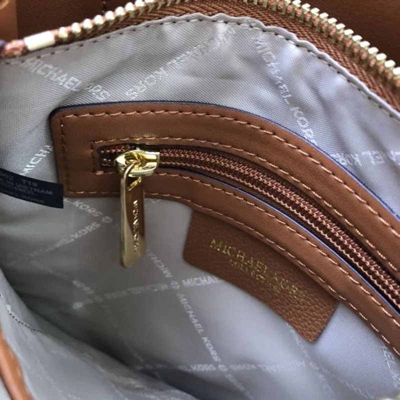 Michael Kors Brown Leather Tote Handbag - Image 9