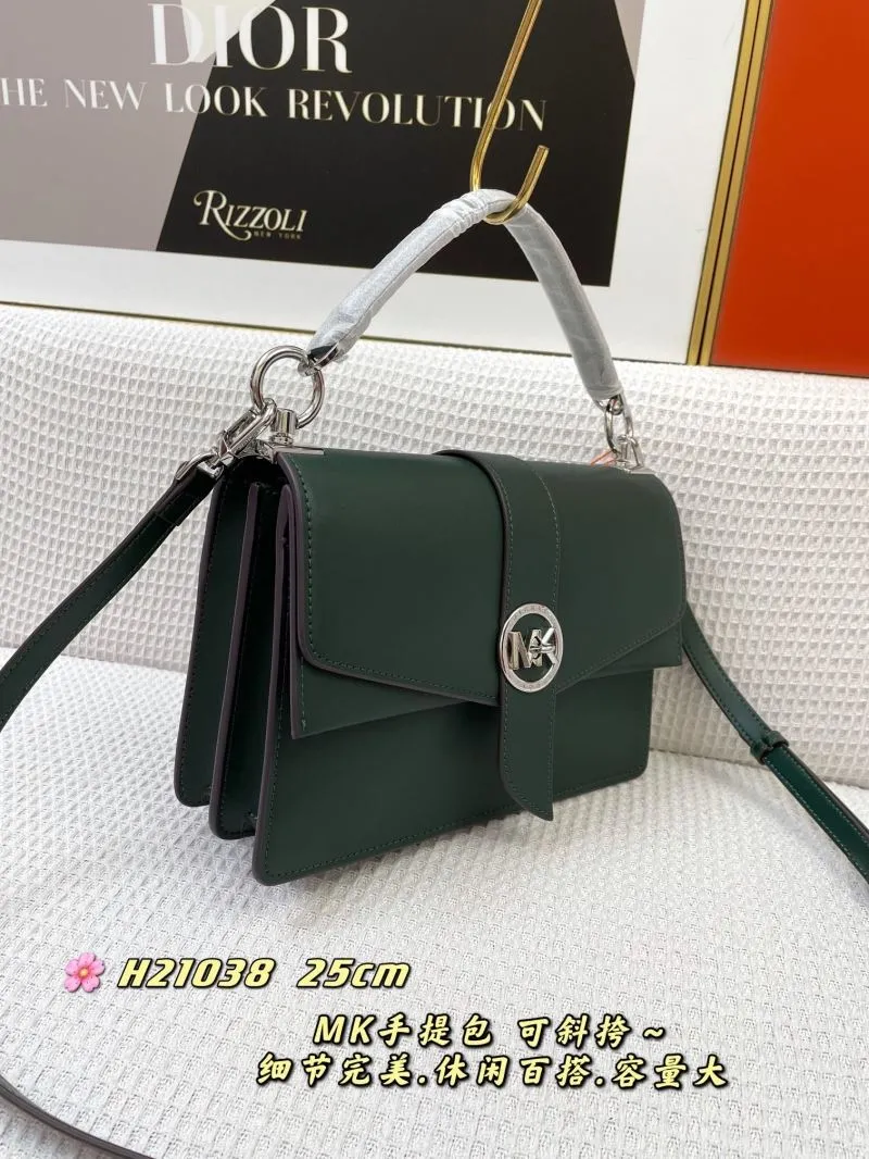 MK Dark Green Crossbody Handbag H21038 25cm - Image 3