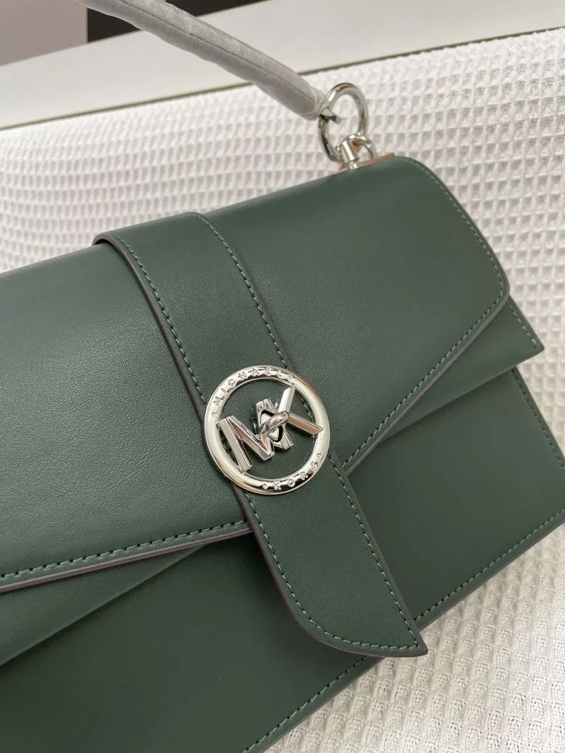 MK Dark Green Crossbody Handbag H21038 25cm - Image 4