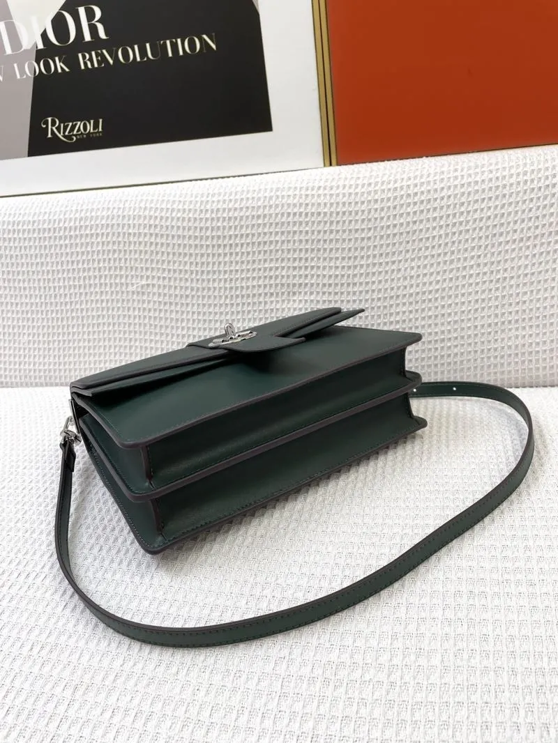 MK Dark Green Crossbody Handbag H21038 25cm - Image 7