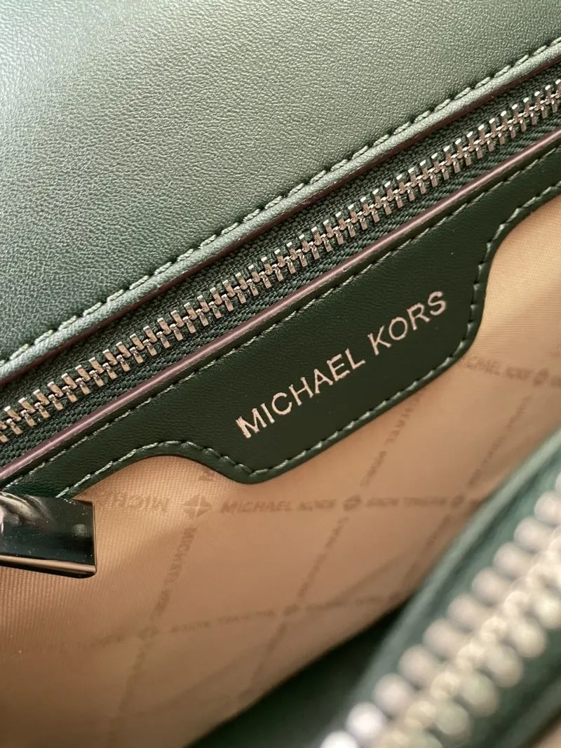 MK Dark Green Crossbody Handbag H21038 25cm - Image 9